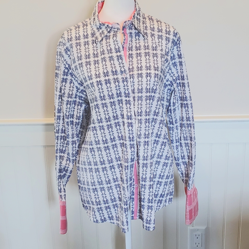 Nautical button up blouse